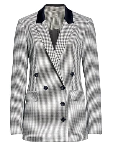 Blazer pied-de-poule femme cintré : la veste de costume anti-froissage