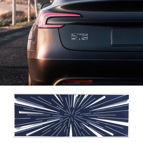Image of Time Space Tunnel Emblem Badge Stickers for Tesla Tesla Model 3 Y X S Cybertruck Semi Roadster, Performance Edition Ludicrous Decal for Tesla Car Rear Trunk Boot Lid Exterior Decorative Accessories