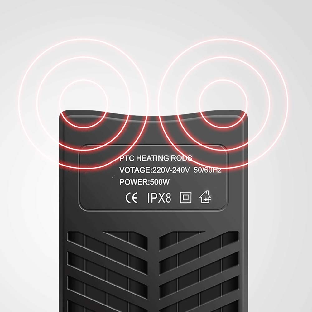 Varilla de calefacción PTC para acuario, tanque de peces, calentador automático de temperatura constante, a prueba de explosiones, ultra corto con controlador de temperatura externo, 1200 W