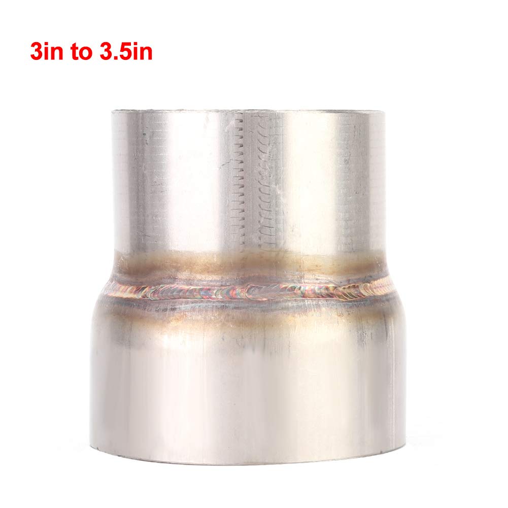 Auspuffrohr-Reduzierstück, 3 Zoll auf 3,5 Zoll Edelstahl-Auspuffadapter, Universalrohr-Auspuff-Reduzierstück-Auspuffadapter-Auspuffanschluss
