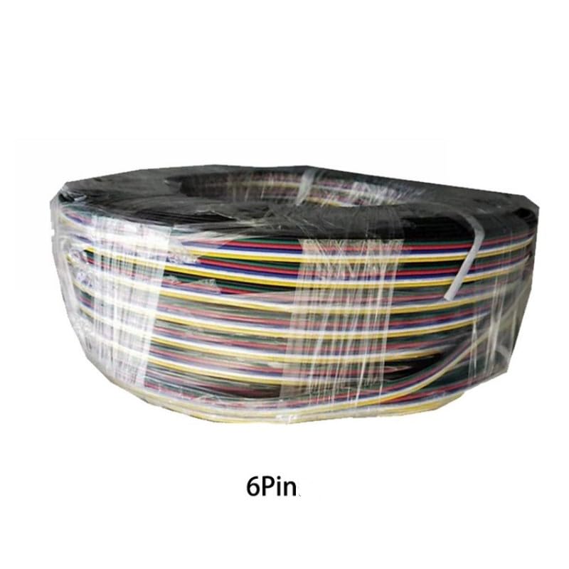 Boicus Wiring Connecting Terminals - 22awg 2pin 3pin 4pin 5pin 6pin Extension Electric Wire 5050 3528 RGB RGBW RGBWW RGBCCT LED Strip Extend Cable Connector - (Style: A, Color: 6Pin, Package: 10M)