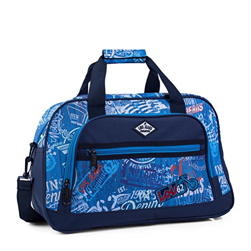 Bolsa infantil Lois de poliéster azul con doble asa y bandolera regulable multifuncional