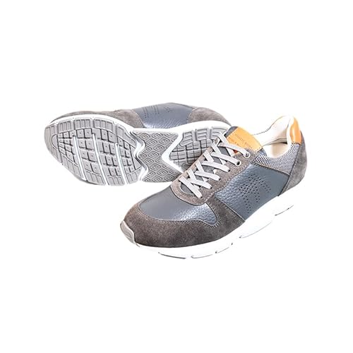 MIDFOOT (ミッドフッド) 紳士靴 レザースニーカー MF001JM (グレー) 4E 24.5cm