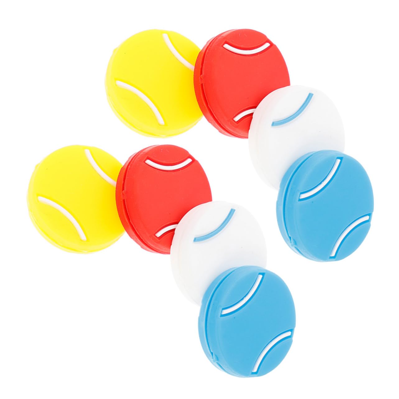 KICHOUSE Tennis Racket Damper Set 8 Pcs Vibration Dampener for Racket Tennis Dampening Supplies Comfortable Grip