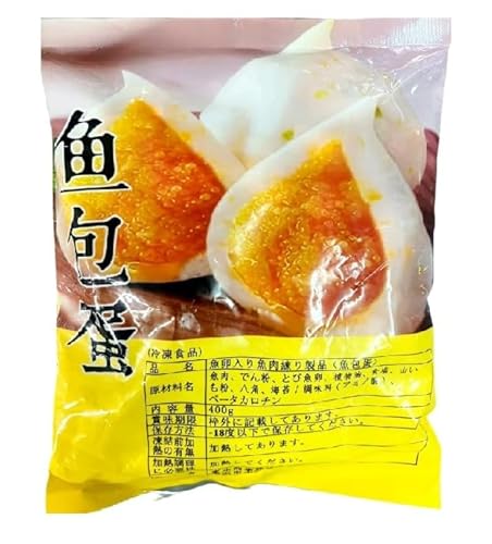 冷凍魚包蛋 魚卵入り魚肉団子, 400g, しゃぶしゃぶ・お鍋・おでん用, 弾力食感, 中華料理対応, 冷凍食品 (1袋)