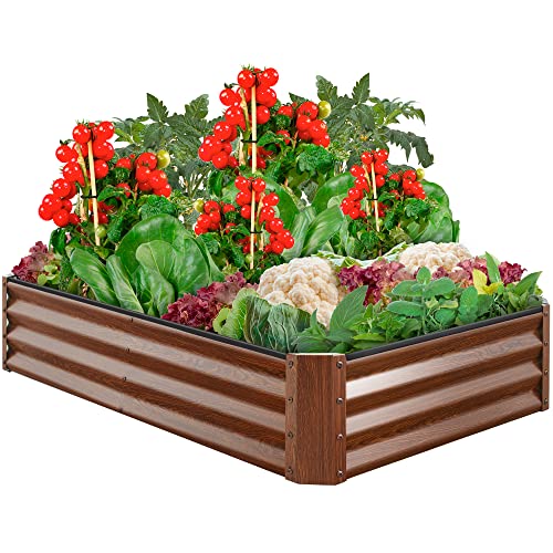 Best Choice Products 6x3x1ft Outdoor Metal Raised...