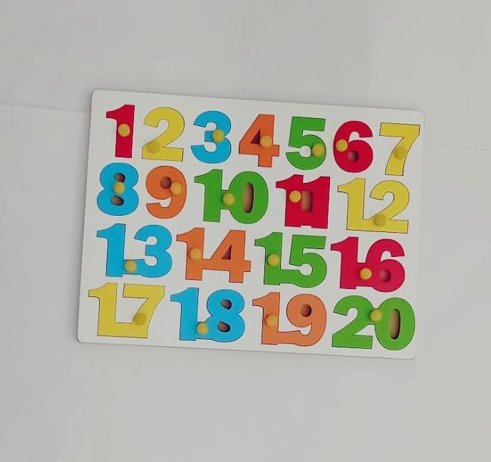 Image of Premium Wooden Alphabets Puzzle Board Toy Educational and Learning Toy for Kids Counting 1 to 20