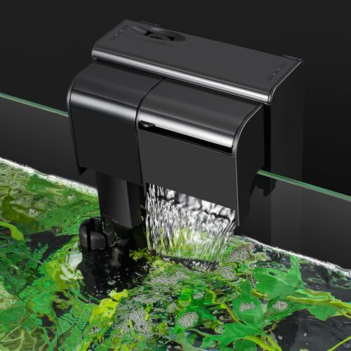 SOUSLOW 5W Filtro para Acuario 450 L/H, Acuario Sumergible Filtro, Flujo de Agua...