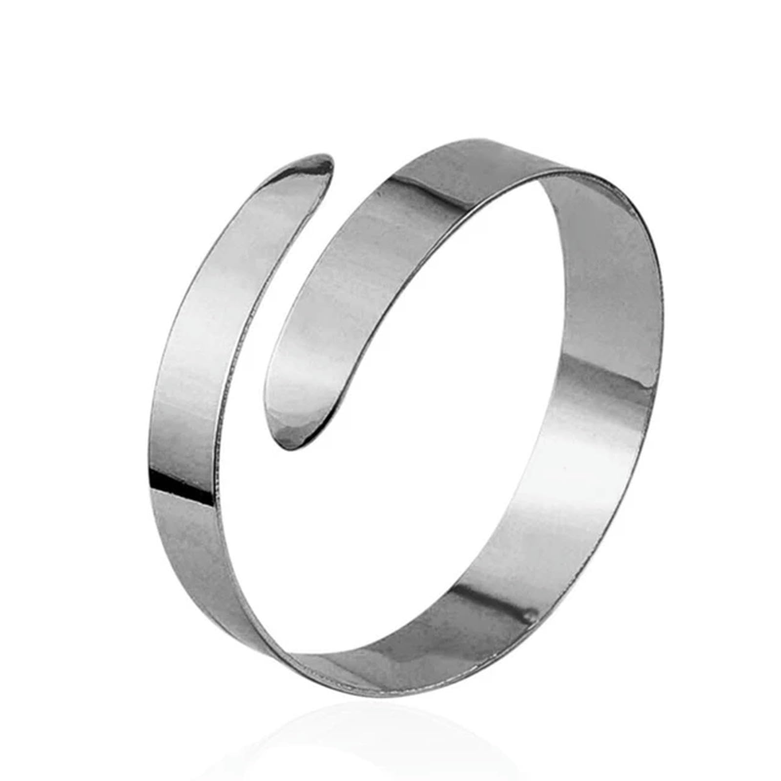 POECE Brazalete de aleación en espiral para la parte superior del brazo, brazalete de pulsera egipcio, accesorio de disfraz para mujer, color dorado y plateado