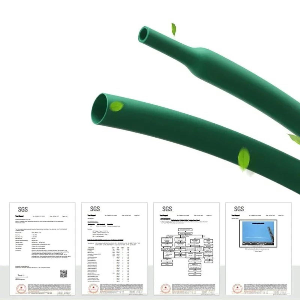 1~50m 2:1 Tubo termorretráctil termorretráctil Verde Diámetro 0,6 mm ~ 80 mm Cable de reparación de bricolaje Protector de cable Manguito Tubo de envoltura-14 mm-50 metros