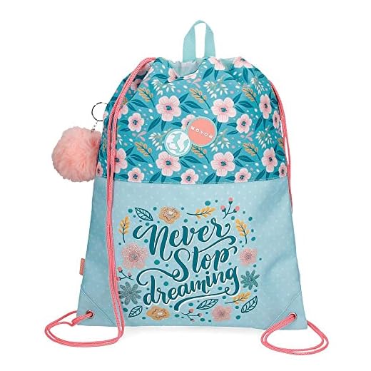 MOVOM Never Stop Dreaming, Equipaje Bolsa De Mensajero Niñas, Azul (Blue), Talla Única