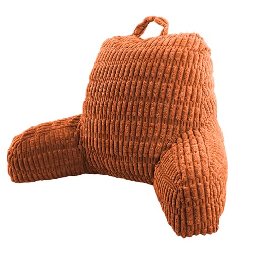 MIJIMO Reading Pillows for Bed Back Rest Pillow for Sitting up (Orange)