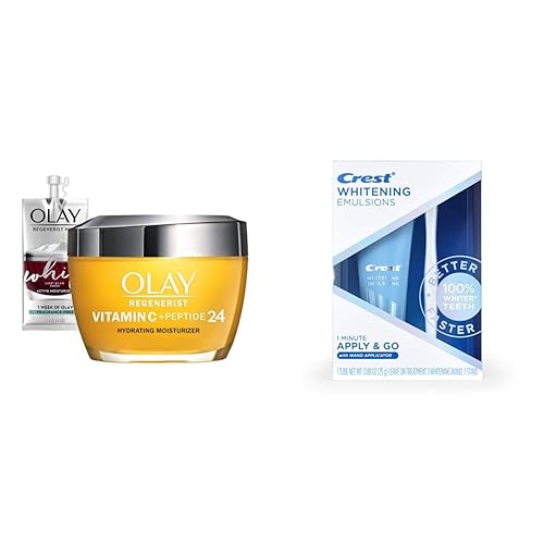 Olay Regenerist Vitamina C + péptido 24 hidratante facial iluminador + crema hidratante facial de tamaño de viaje y emulsiones blanqueadoras de