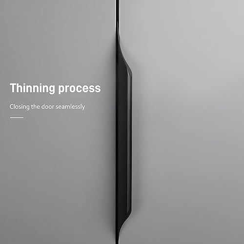 Miniatura 3 de Satanga Tirador de lengüeta para los dedos de los bordes para armarios de cocina, tiradores ocultos de aluminio para puerta oculta, manija larga