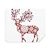 Red Snowflake Deer Cleaning Cloth Screen Cleaner 2pcs Suede Fabric