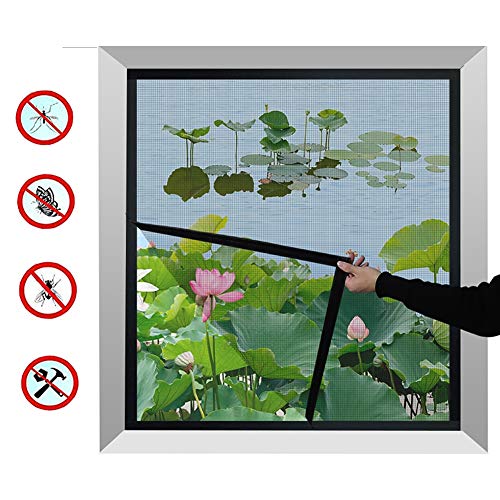 Preisvergleich Produktbild Ruber Fliegennetz Für Fenster Ohne Bohren,Fliegengitter Für Dachfenster Mit Klettband Selbstklebend,Mückennetz Zum Fenstervorhang Für Balkontür Wohnzimmer,Waschbar,100x190cm(39x75inch)