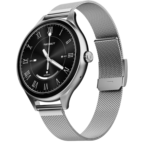 Fire-Boltt Phoenix Air Smart Watch 1.26” Round Display, Rotating Button, Wireless Charging, Ultra Lightweight Metal Body, Bluetooth Calling, Smartwatch with Silicone & Mesh Steel Straps Titan Silver Fire-Boltt Phoenix Air Smart Watch 1.26” Round Display, Rotating Button, Wireless Charging, Ultra Lightweight Metal Body, Bluetooth Calling, Smartwatch with Silicone & Mesh Steel Straps Titan Silver