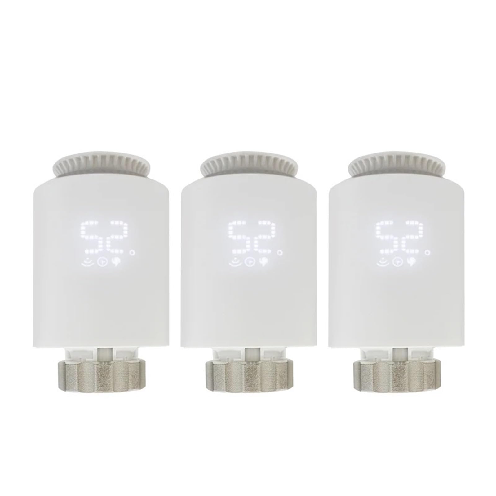 Tuya Zigbee 3.0 Thermostatic Valve Radiator Actuator Valve Zigbee Thermostatic Radiator Valve Head Temperature Controller(ME167 3PCS)