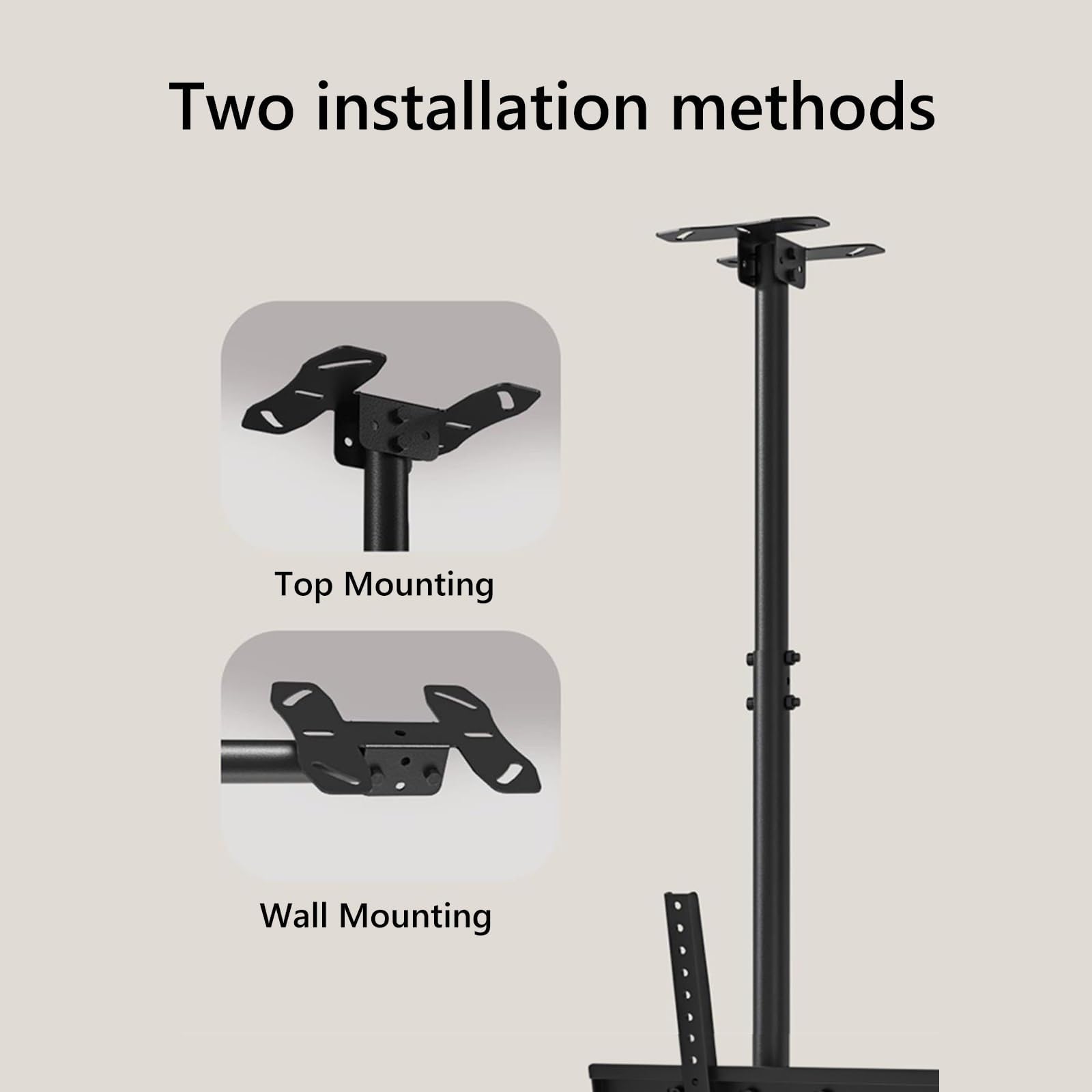 Staffa Di Montaggio TV A Soffitto Regolabile, Staffa A Parete TV Staffa TV A Soffitto Motorizzata, Staffa TV Sospesa Bipolare Per Schermo Piatto LED Da 60-100 Pollici, VESA Massimo 1000x600mm(3m)