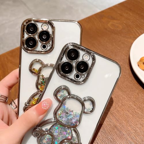 Coque iPhone 14 Pro Max paillettes quicksand argent pour vos soirées