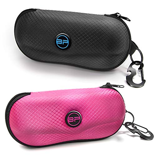 Image of BLUPOND Sunglasses Case Semi Hard EVA Shell with Metal Hanging Hook Belt Clip Sun Glasses Storage