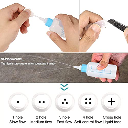 Image of Pets Empire 60ml Puppy Nursing Bottle Kit, Dog Cat Puppy Milk Feeding Bottle with 4 Replacement Nipples Milk Feeder Nursing Care Set and 1PCS Nipple Brush