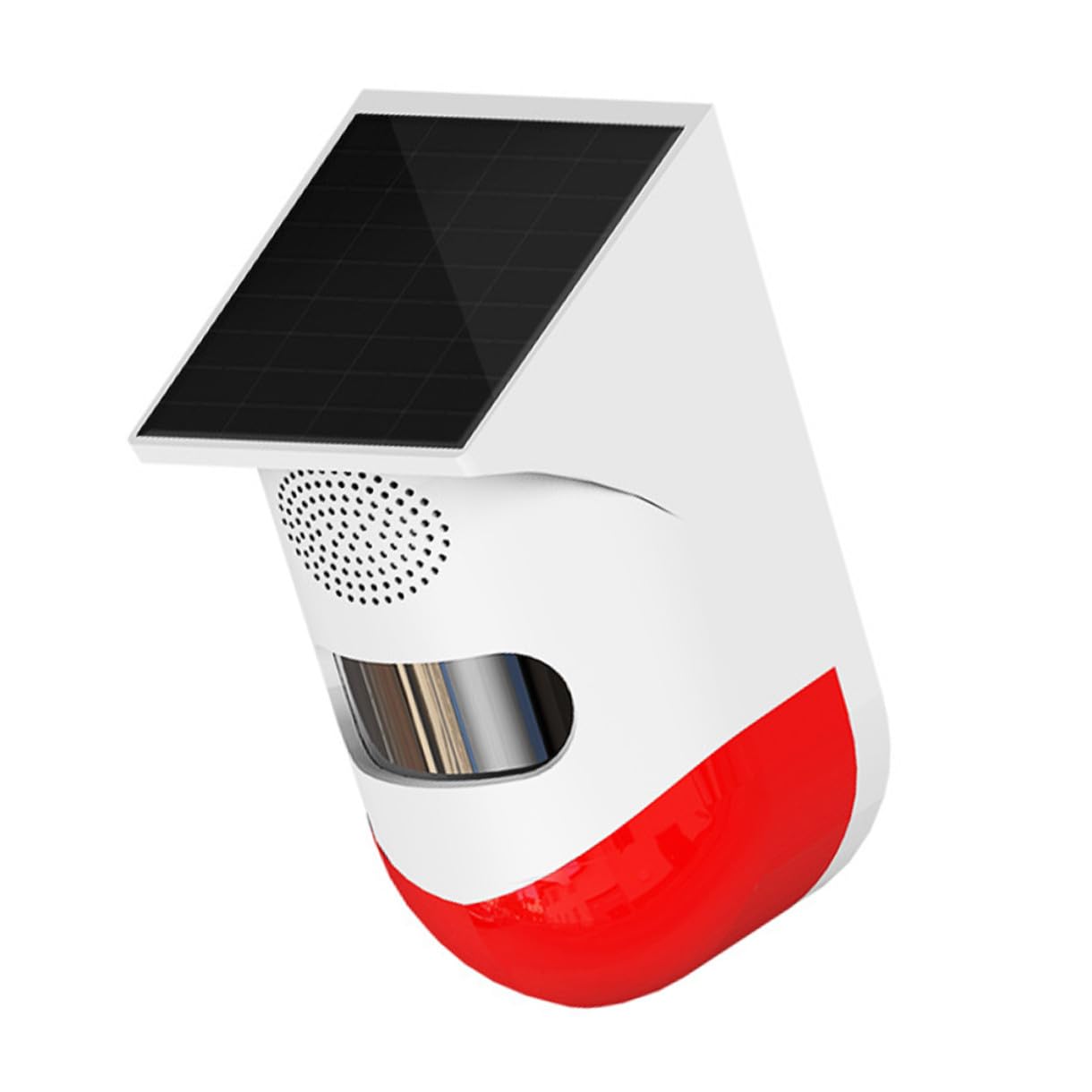 iplusmile Allarme Solare da Esterno Sensore Infrarosso, Ip67 Abs e Silicio, senza Fili Forte Sirena per Sicurezza Casa e Giardino