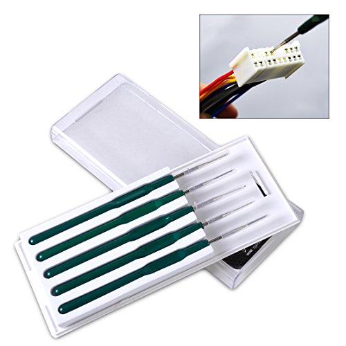 beler 5pcs Car Cable Wire Terminal Socket Plug Pin Removal Maintenance Release Dismount Tool Kit (Fulfilled by hermeshine)