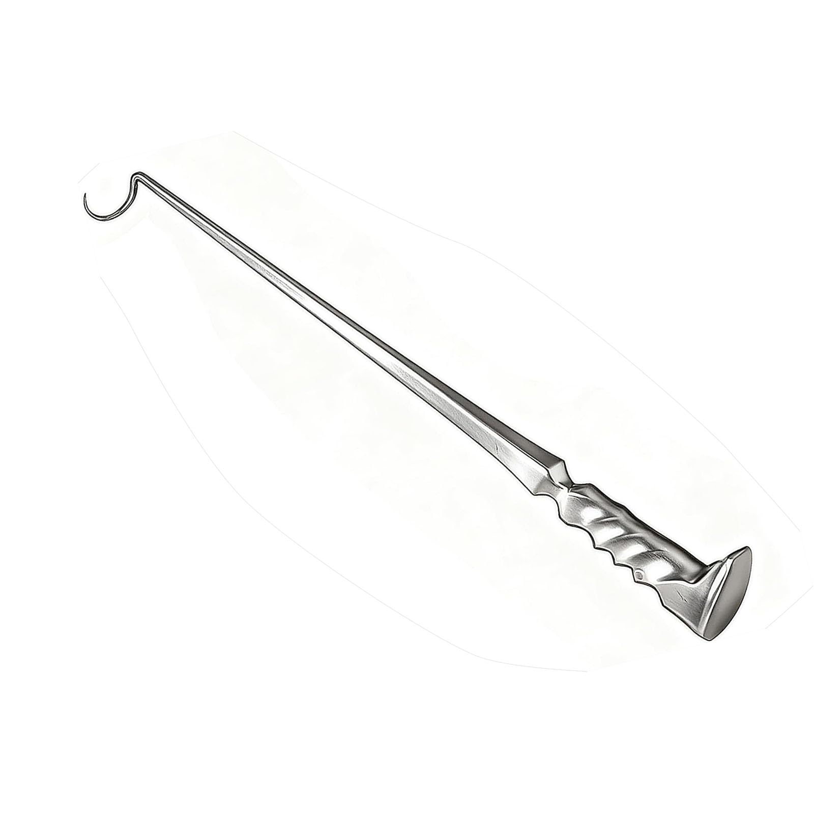 Xjdzineq Professional Counterfeited Rustless Meat Pivoter Highlighting Against Slip Handle for Firm Control 40cm Length BBQ Tool
