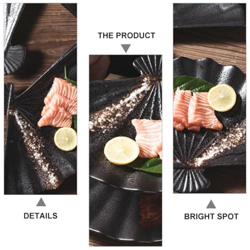 Plato para sushi estilo japonés en cerámica blanco 13 pulg miniatura 3
