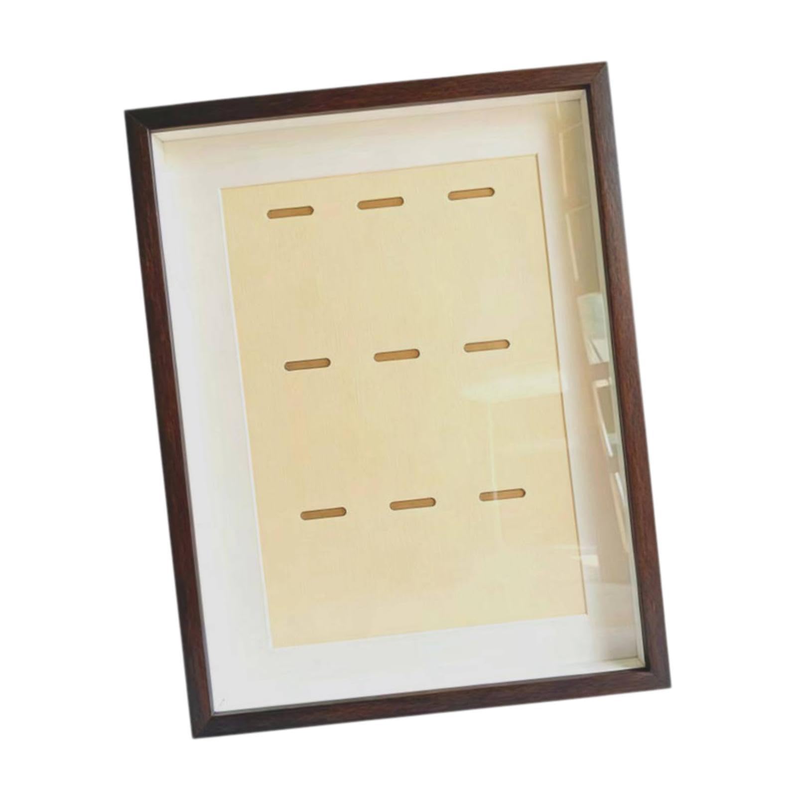 Gralara Medals Display Case Holz Medaillen Präsentationsrahmen Auszeichnungen Sammelbox mit Schutzfunktion Transparentes Fenster für Sportler Sammler Zuhause, Braun, A3