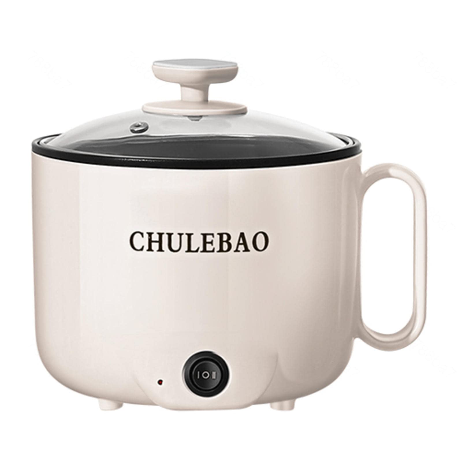 NIBHZ Olla arrocera de 1,6 litros, cocción Antiadherente, protección contra Altas temperaturas, Funcionamiento con un Solo Toque Dos Personas,Beige-1.6L