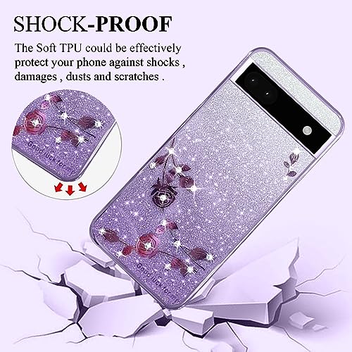 Coque TPU Pixel 6a fine anti-rayures antichoc silicone violet