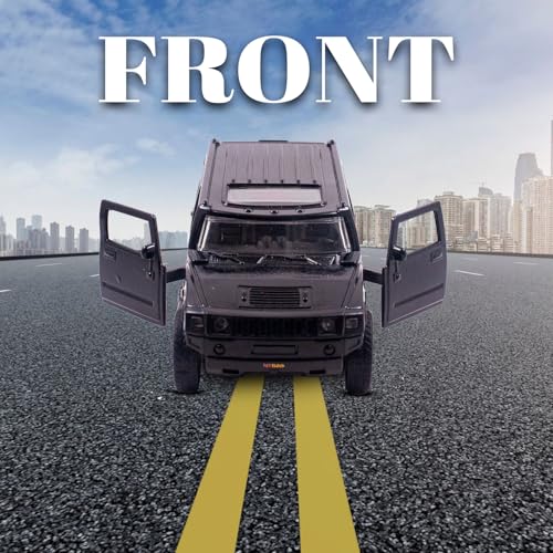 Image of Toy Cloud DieCast Model Cars Hummer Metal Car for Kids Pull Back Action Opening Doors Toy Cars for Boys 5-8 Years - Black
