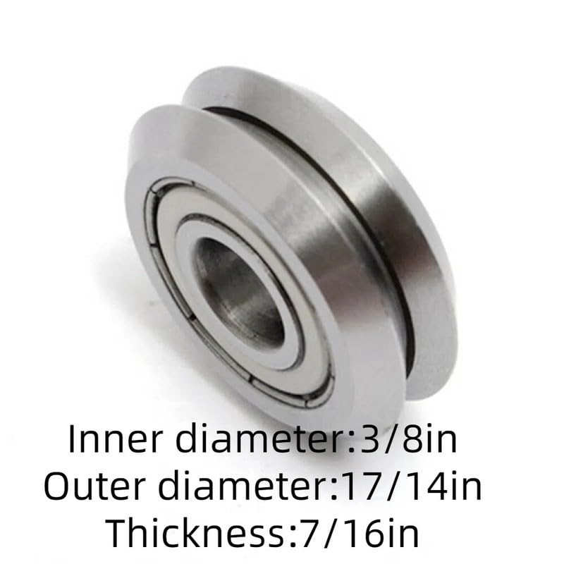 2PCS V/W-Groove Rail Bearing 3/8x17/14x7/16in W2ZZ P6 Linear Guide Roller