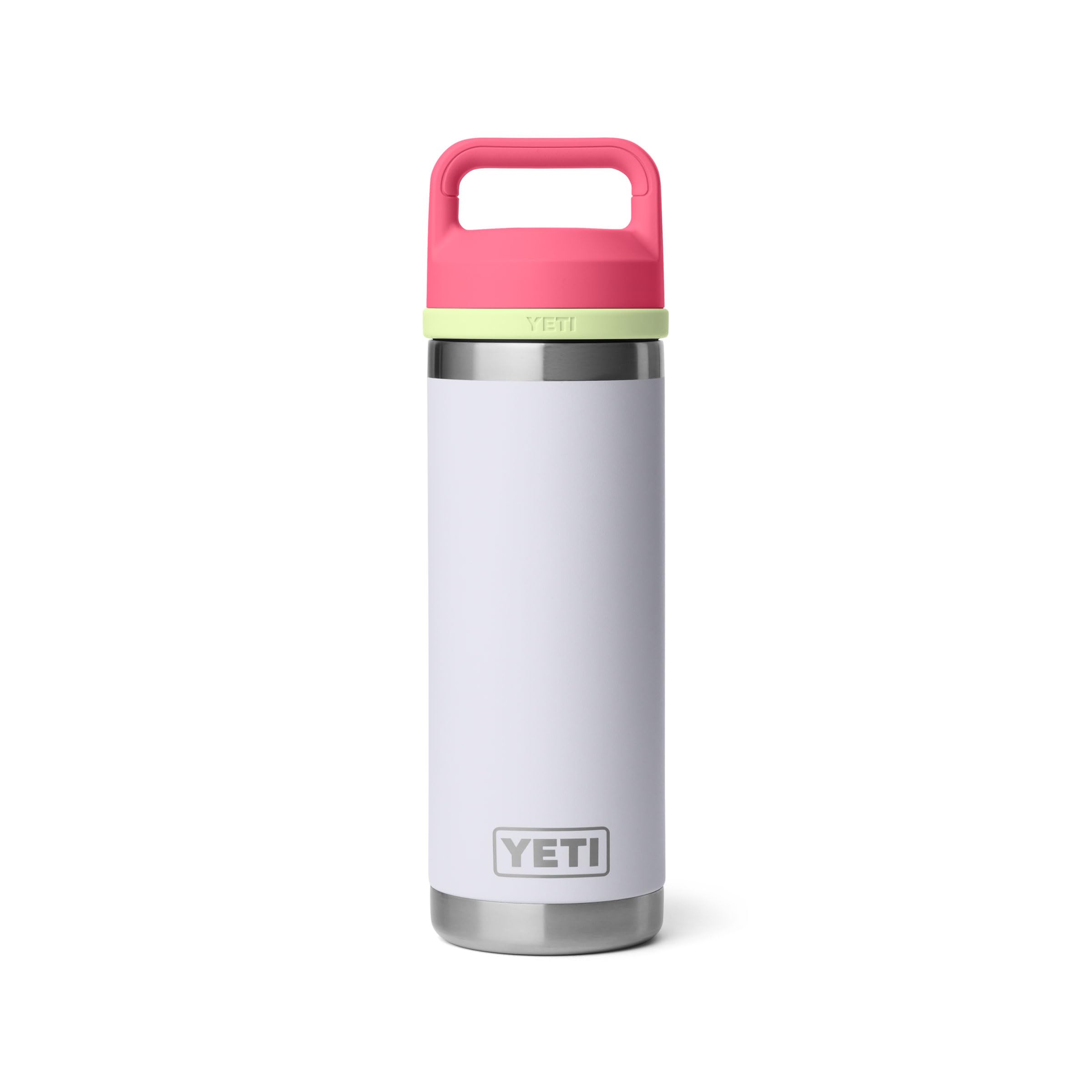 YETI Rambler 18 oz Bottle, Leakproof, Vacuum Insulated, Stainless Steel with Chug Cap, Mist/Pink/Grasshopper — image 1