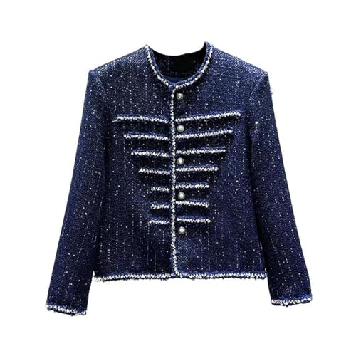 Veste à manches longues homme de luxe avec strass et épaulettes tressées chic