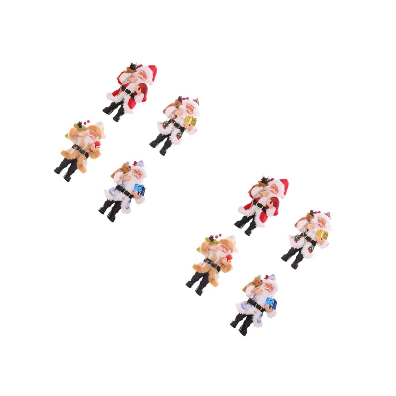 PRETYZOOM 2 Set Ornamenti Di Babbo Natale Christmas Party Regalini Natale Regalini Natalizi Decorazione Arredamento Ornamento Natalizio in Miniatura Statuina Natalizia Stoffa 4 Pezzi * 2