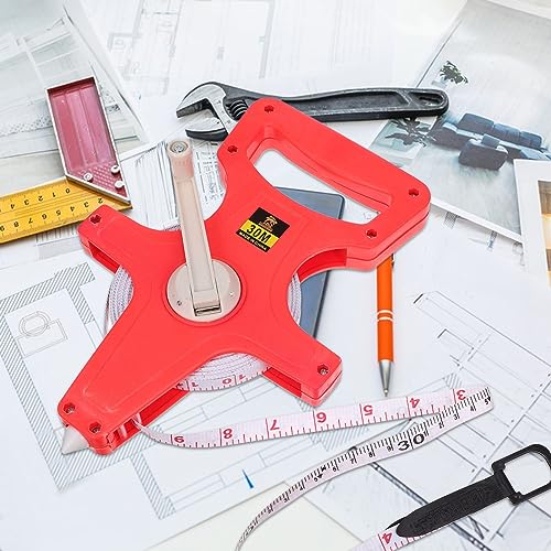 Cinta métrica de 30 m de acero inoxidable y almacenamiento fácil miniatura 2