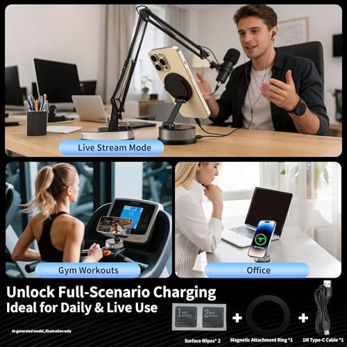Car Phone Mount for MagSafe with 15W Fast wireless Charging - image 5