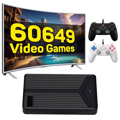 5T Retro Game Console HDD with 60649 Retro Games, 75 Emulator Console, 3 Game Systems in 1 Video Game Console, Rich 3D Games & 50 AAA PC Games, Plug and Play for PC with Win 8.1/10/11, 2 Wired CTL