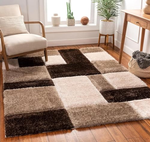 Image of Ultra-Soft Shaggy Carpet (4 X 6 FEET, Multi - 6) Fluffy, Cozy & Durable Area Rug for Living Room, Bedroom & More ? Premium Modern Design