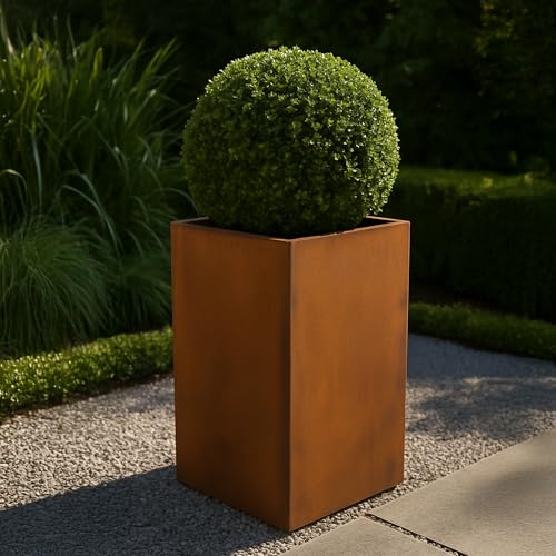 Köhko® Designer-Blumenkübel aus Cortenstahl Viva 27 x 27 x 67 cm |...