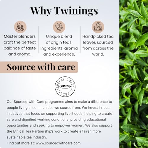 Image of Twinings Pure Chamomile Tea, 25 Tea Bags| Caffeine-Free| Flower Based Infusion| Relieves Anxiety| Promotes Good Sleep| Made With Finest Ingredients| Enjoy as Hot or Iced Tea | Pack of 1