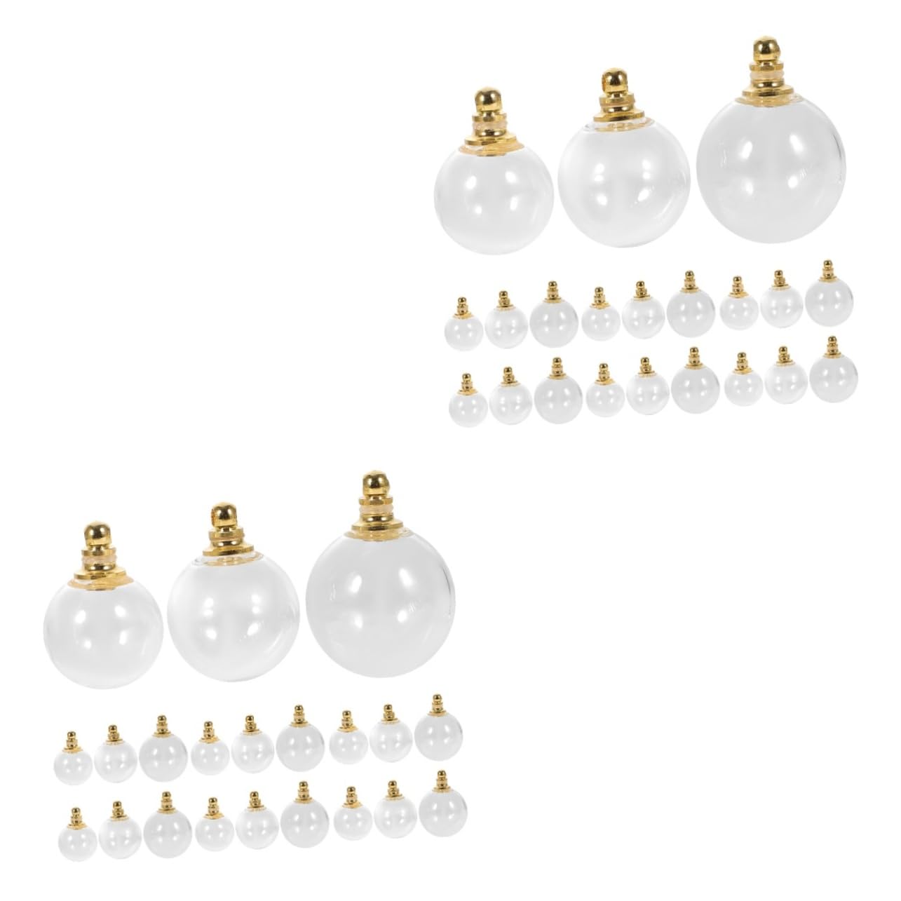 2 Ensembles Pendants Capuchons Dorés pour un Assemblage Facile de Bijoux DIY