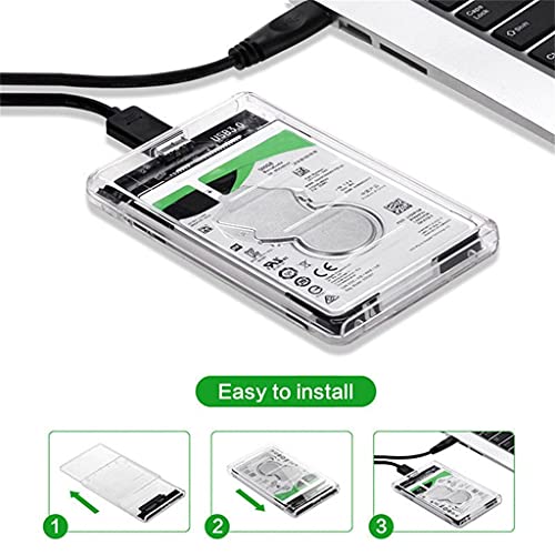 Caja para disco duro 2.5'' SATA 3 a USB 3.0 transparente miniatura 3