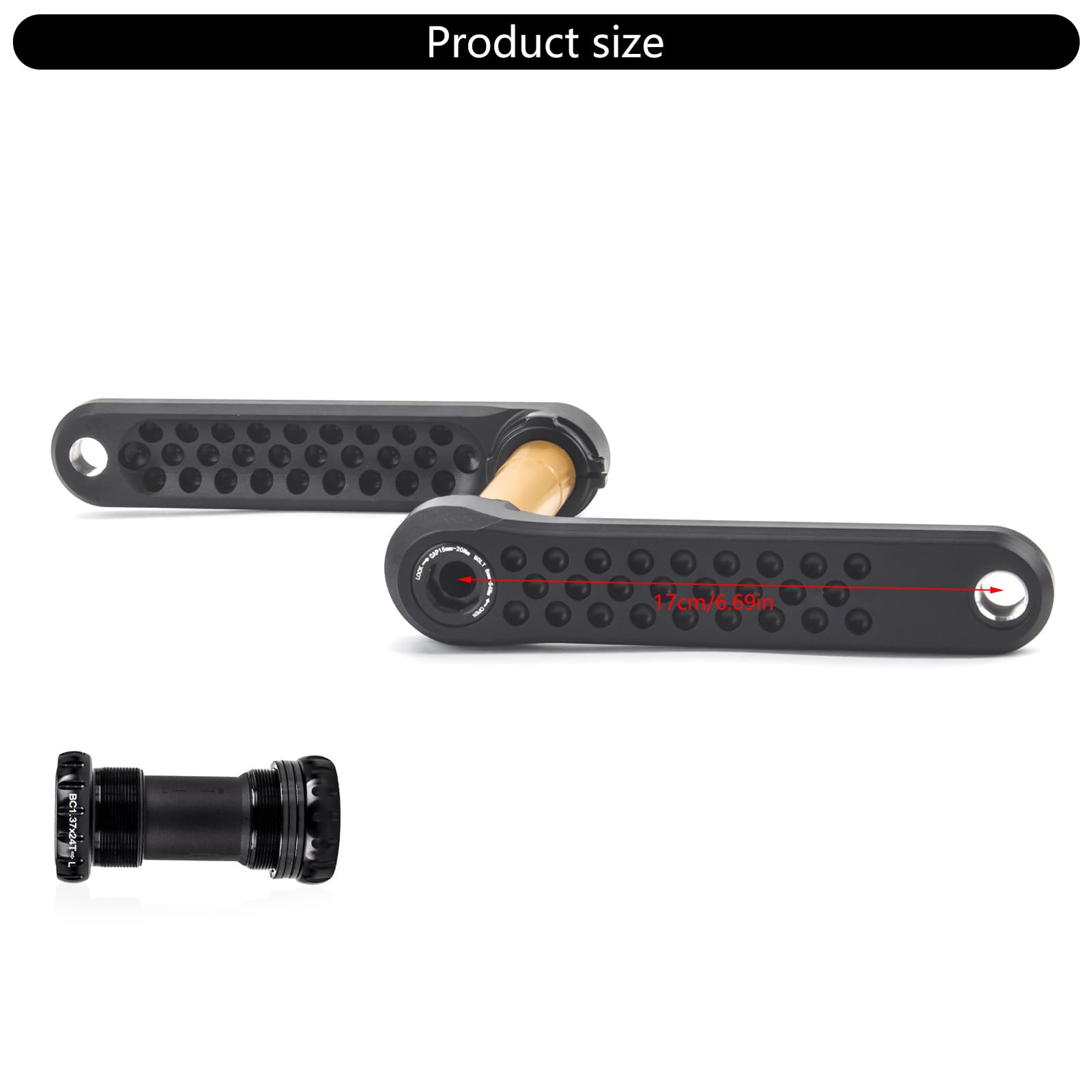 Lega di alluminio Singola Catena Crank Arm Biciclette Pedivella Braccio Per Biciclette Pieghevole Biciclette Mountain Biciclette 170mm Bike Crank Arm