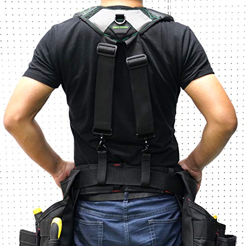Image of MELOTOUGH Gel Tool Belt Suspenders Work Belt Suspenders with Gel shoulder pad for Electrican /Construction /Farmer (Trigger Snap Hook end work Suspenders)