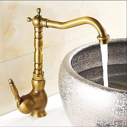 Rubinetto per lavello da Cucina per Bar Agriturismo Commerciale, Rubinetto per lavabo Caldo e Freddo alla Moda, Rubinetto da Cucina in Ottone con Finitura Bronzo in Stile Europeo, Miscelatore da