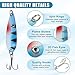 Fishing Spoons Metal Fishing Lures Kit, 30pcs Colorful Hard Spinner Baits Spoons Lures with Treble Hooks for Trout Salmon Bass Walleye Saltwater Freshwater